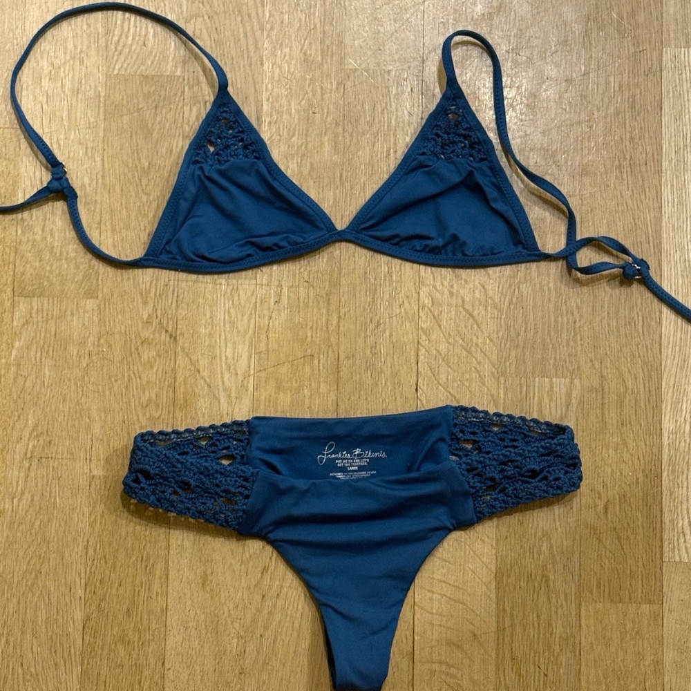 Frankie's Bikinis Blue Lace Bikini